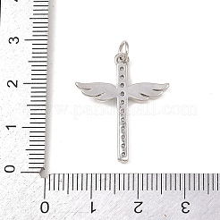 Brass Micro Pave Cubic Zirconia Pendants&nbsp;KK-G544-22P