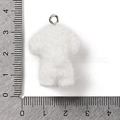 Flocking Resin Cute Puppy Pendants&nbsp;MACR-P043-L01