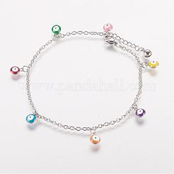 304 Stainless Steel Charm Anklets&nbsp;AJEW-E032-03