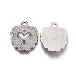 Non-Tarnish 304 Stainless Steel Textured Pendants&nbsp;STAS-F207-12P