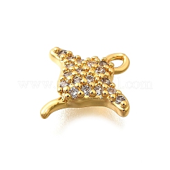 Brass Micro Pave Cubic Zirconia Charms&nbsp;KK-B131-07G