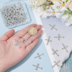 50Pcs Alloy Crystal Rhinestone Pendants&nbsp;ALRI-ME0001-02