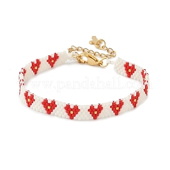3Pcs 3 Colors Glass Seed Beaded Bracelets for Women&nbsp;BJEW-MZ00214