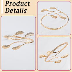 1Pc Alloy Arm Cuff Bangles&nbsp;AJEW-CY0001-33