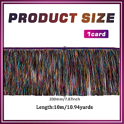 10M Polyester Fringe Ribbon with PET Tassels Trimming&nbsp;SRIB-WH0011-191