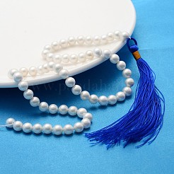 Polished Shell Pearl Round Beads Strands&nbsp;X-SP6MM701