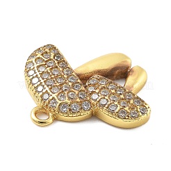 Brass Micro Pave Cubic Zirconia Pendants&nbsp;KK-L209-089G