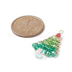 Christmas Theme Glass Seed Beads Pendants&nbsp;PALLOY-TA00025