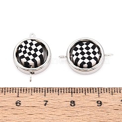 Polymer Clay Beads with CCB Plastic Frame Connector Charms&nbsp;CLAY-T022-35M-02
