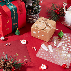10 Sheets 10 Styles Christmas PET Self Adhesive Festive Stickers&nbsp;STIC-OC0001-15