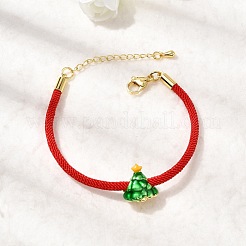 Christmas Nylon Cord Bracelets&nbsp;BJEW-L715-02G-03