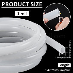 Silcone Hollow Round Cord&nbsp;SIL-WH0028-013D-01