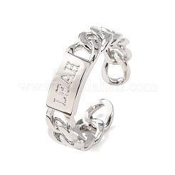 Brass Cuff Open Rings for Women&nbsp;RJEW-A098-03P