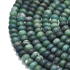 Natural Moss Agate Beads Strands&nbsp;G-P575-A24-8x5mm