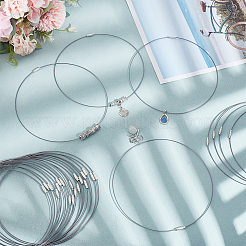 50Pcs 201 Stainless Steel Wire Necklace Cord&nbsp;TWIR-UN0001-09