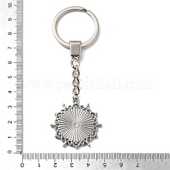 304 Stainless Steel Keychains Component&nbsp;LS-STAS-D373-06P