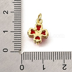 Brass Micro Pave Cubic Zirconia Pendants&nbsp;KK-V008-11G-03