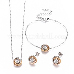 304 Stainless Steel Jewelry Sets&nbsp;SJEW-F204-21P