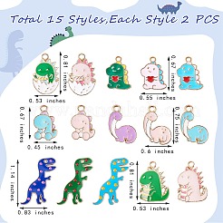 30Pcs 15 Style Alloy Enamel Pendants&nbsp;ENAM-SZ0002-84