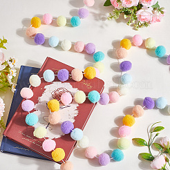 Cotton Christmas Pompom Ball String Ornaments&nbsp;AJEW-WH20020-101C