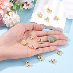 12Pcs 12 Styles Twelve Constellations Brass Micro Pave Clear Cubic Zirconia Pendants&nbsp;KK-TA0008-96G
