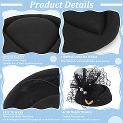 Wool French Beret for Women&nbsp;AJEW-WH0470-81C