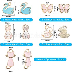 Alloy Enamel Pendants&nbsp;ENAM-NB0001-35LG