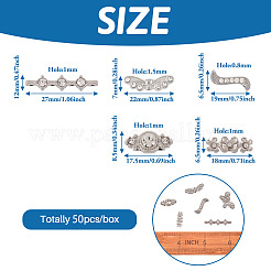 Alloy Crystal Rhinestone Spacers Bars&nbsp;ALRI-KS0001-01P