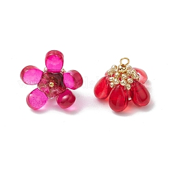 Glass Flowers Pendants&nbsp;PALLOY-MZ00629