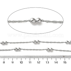 304 Stainless Steel Chains with Beads&nbsp;CHS-F020-11P