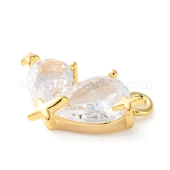 Brass Micro Pave Cubic Zirconia Charms&nbsp;KK-S513-04G