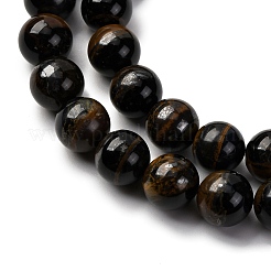 Dyed Natural Blue Tiger Iron Beads Strands&nbsp;G-G286-A02-10mm