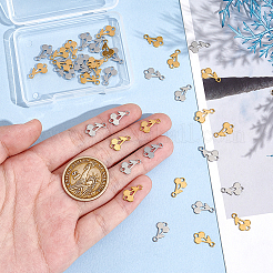 40Pcs 2 Colors 304 Stainless Steel Laser Cut Fruit Links&nbsp;STAS-UN0061-57