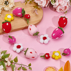 20Pcs 7 Styles Handmade Wool Felt Ornament&nbsp;DIY-NB0014-85