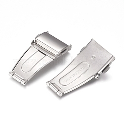 Tarnish Resistant 201 Stainless Steel Watch Band Clasps&nbsp;STAS-D173-01B