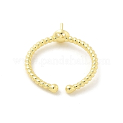 Brass Cup Peg Open Cuff Ring Settings&nbsp;KK-G518-02G-02