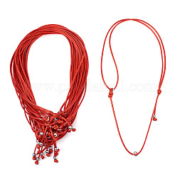 Waxed Polyester Cord Necklaces&nbsp;NJEW-TAC0022-01