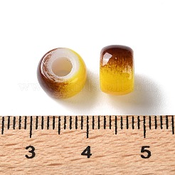 Spray Painted ABS Plastic European Beads&nbsp;KY-G033-02A-12