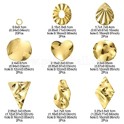 16Pcs 8 Style 201 Stainless Steel Pendants&nbsp;DIY-FS0005-37G