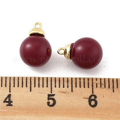 Brass Glass Charms&nbsp;KK-K371-36B-G