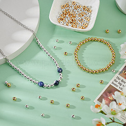 160Pcs 2 Colors Rack Plating Brass Beads&nbsp;KK-PH0006-42A