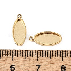 304 Stainless Steel Pendant Cabochon Settings&nbsp;STAS-A194-05A-G