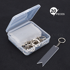 DIY Vertical Flag Acrylic Blank Pendant Keychain Making Kits&nbsp;DIY-BC0001-64B
