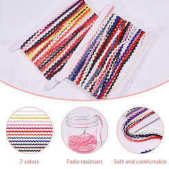 26Yards 13 Colors Polyester Wave Bending Fringe Trim&nbsp;OCOR-GL0001-47