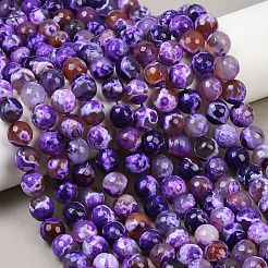 Natural Fire Crackle Agate Bead Strands&nbsp;G-S215-10mm-07