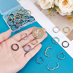 32Pcs 4 Colors Stainless Steel Huggie Hoop Earrings&nbsp;EJEW-PH0001-50