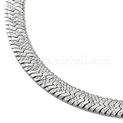 Non-Tarnish 304 Stainless Steel Herringbone Chain Necklaces&nbsp;NJEW-P282-04P