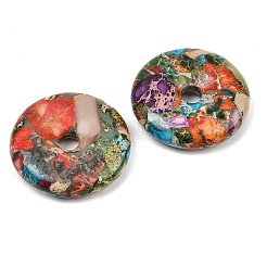 Dyed Natural Imperial Jasper Peace Donut Pendants&nbsp;GG-CBA2EC1-01