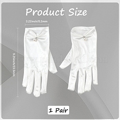 Satin Cloth Bride Gloves&nbsp;AJEW-WH20816-030A