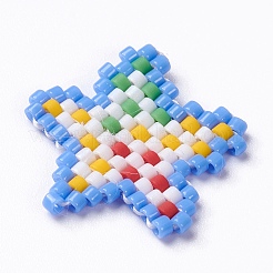 5Pcs 5 Color Handmade MIYUKI Japanese Seed Loom Pattern Seed Beads&nbsp;PALLOY-MZ00075